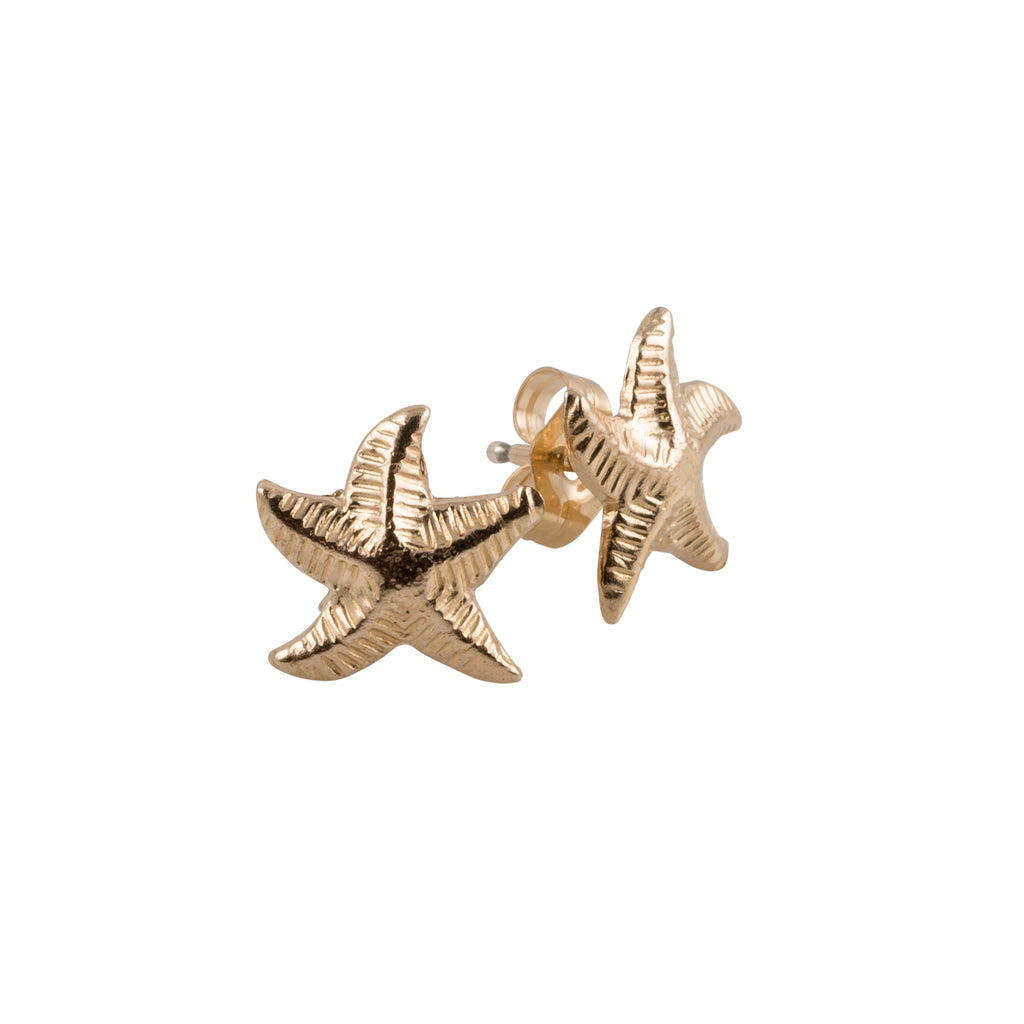 18ct Yellow Gold Diamond Starfish Stud Earrings | Buy Online | Free Insured  UK Delivery