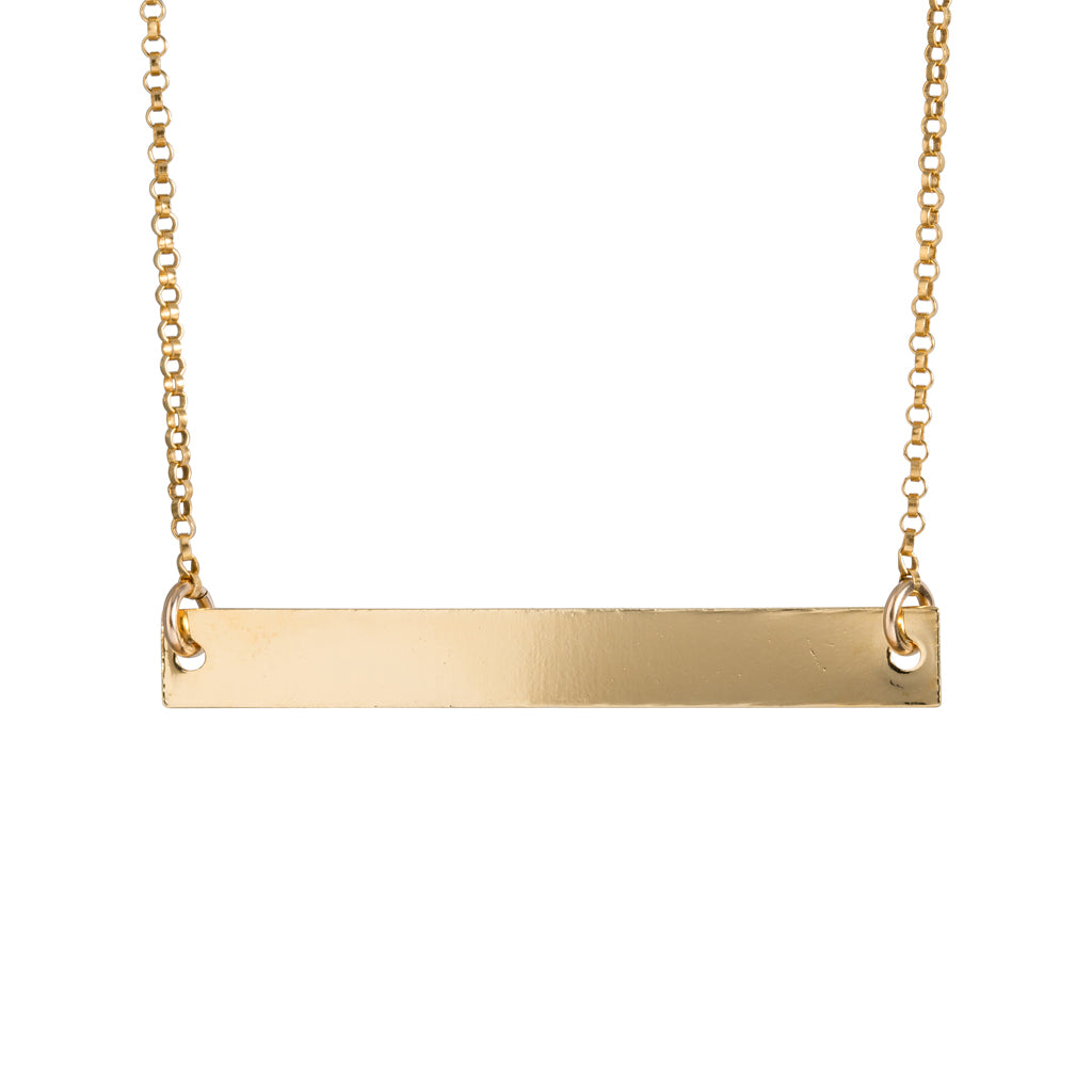 Long Rectangle Bar Necklace